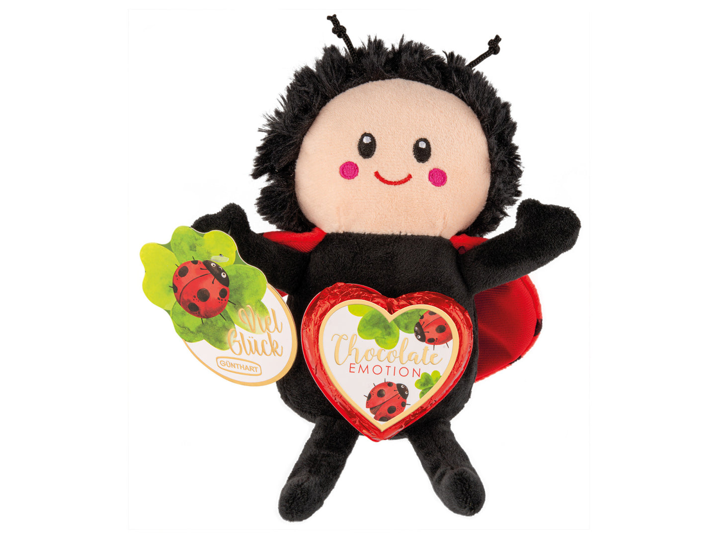 Günthart Plüsch-Käfer Kuni mit Pralinenherz 73,6g
