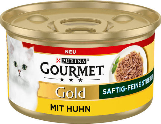 Gourmet Gold saftig-feine Streifen mit Huhn 85g