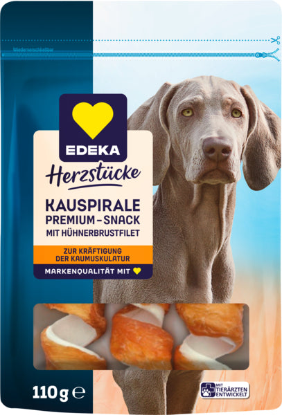 EDEKA Herzstücke Premium-Snack Kauspirale mit Hühnerbrust 110g