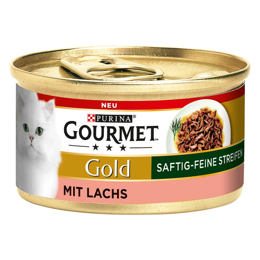 Gourmet Gold Saftig-feine Streifen mit Lachs 85g