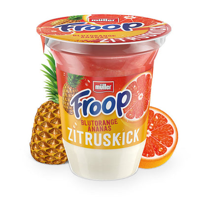 Müller Froop Limitiert Blutorange-Ananas 150g