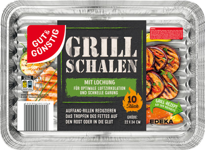 GUT&GÜNSTIG Alu-Grillschale 10ST