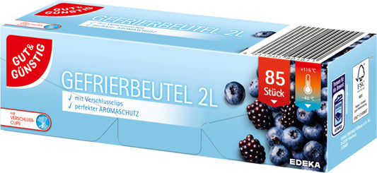 GUT&GÜNSTIG Gefrierbeutel 2l 85ST