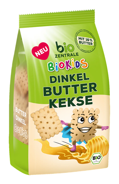 Bio Zentrale Biokids Dinkel Butter Kekse 125g