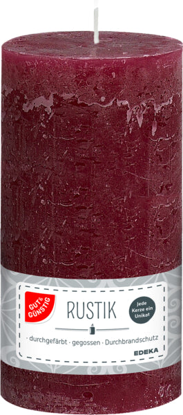 GUT&GÜNSTIG Rustikstumpe bordeaux 16x7cm