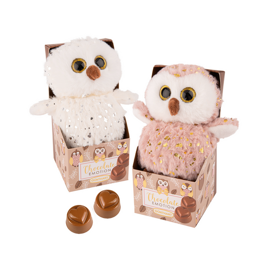 Günthart Plüsch-Eule auf Box 106,9g