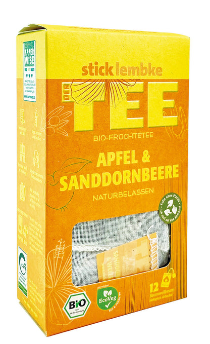 Bio Stick&Lembke Früchtetee Apfel&Sanddornbeere 12ST 30g