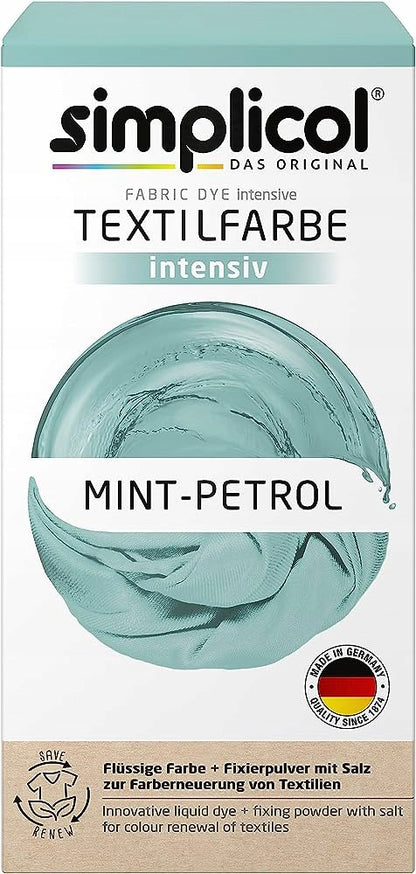 Simplicol Textilfarbe Intensiv Textilfarbe+Fixierer mint petrol