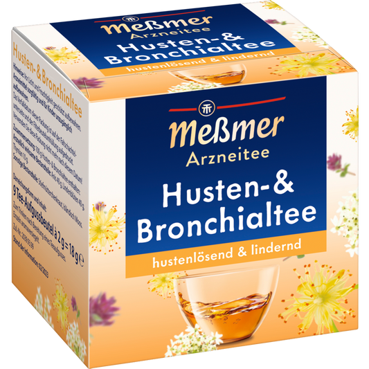 Meßmer Arzneitee Husten-& Bronchialtee hustenlösend & lindernd 9x2g