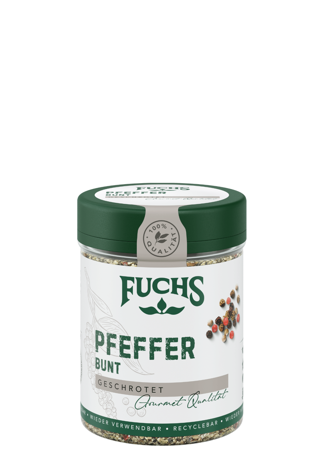 Fuchs Pfeffer bunt geschrotet 60g