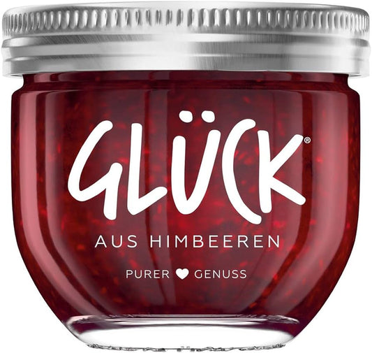 Glück Fruchtaufstrich Himbeere weniger Zucker 230g