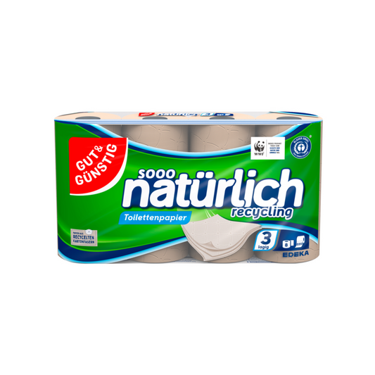 GUT&GÜNSTIG Recycling Toilettenpapier 3-lagig 8x220BL