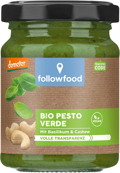 Demeter Followfood Pesto Basilikum Cashew 130g