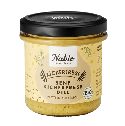Bio Nabio Proteinaufstrich Kickererbse Senf Kichererbse 140g