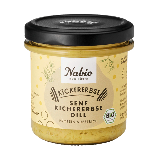 Bio Nabio Proteinaufstrich Kickererbse Senf Kichererbse 140g