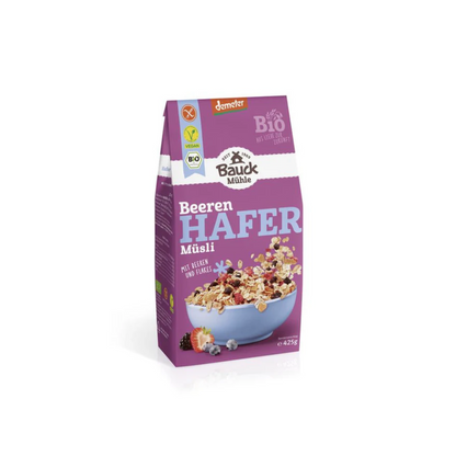 Demeter Bauck Mühle Hafer Müsli Beeren glutenfrei 425g
