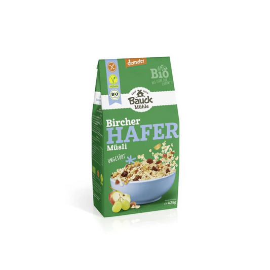 Demeter Bauck Hafer Müsli Bircher ungesüßt glutenfrei 425g