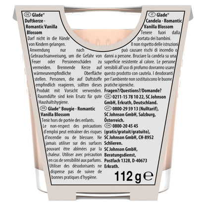 Glade Duftkerze Romantic Vanilla Blossom 112g