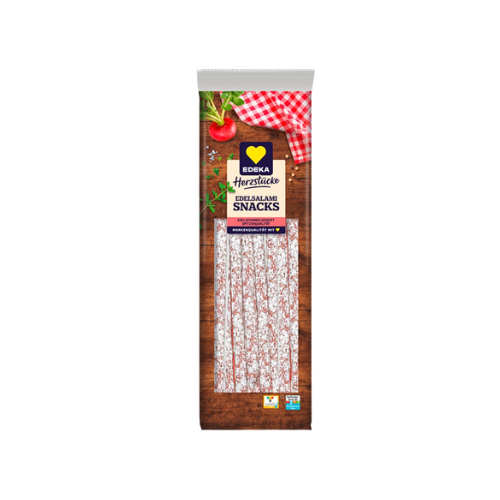 EDEKA Herzstücke Edelsalami Snacks 70g QS ITW