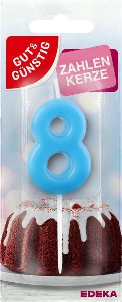 GUT&GÜNSTIG Zahlenkerze Nr.8