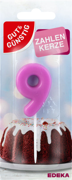 GUT&GÜNSTIG Zahlenkerze Nr.9