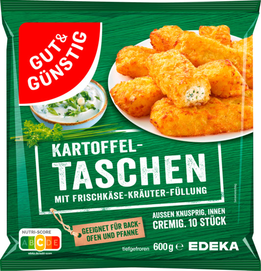 GUT&GÜNSTIG Kartoffeltasche Frischkäse&Kräuter 600g