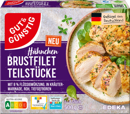 GUT&GÜNSTIG Hähnchenbrustfilet Kräuter 500g VLOG QS ITW
