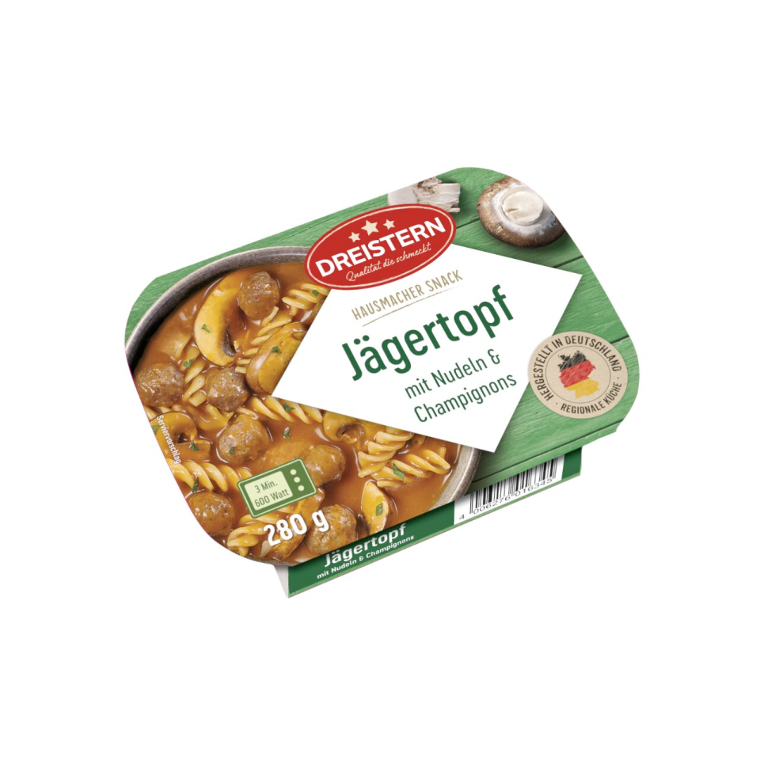 Dreistern Jägertopf Nudeln 280g