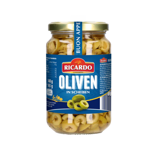 Ricardo Grüne Oliven mit Paprika 340g
