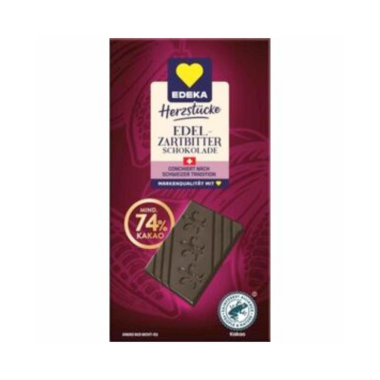 EDEKA Herzstücke Schweizer Edelbitter 74% 100g