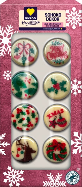 EDEKA Herzstücke Schokoaufleger Weihnachtlich I 16ST