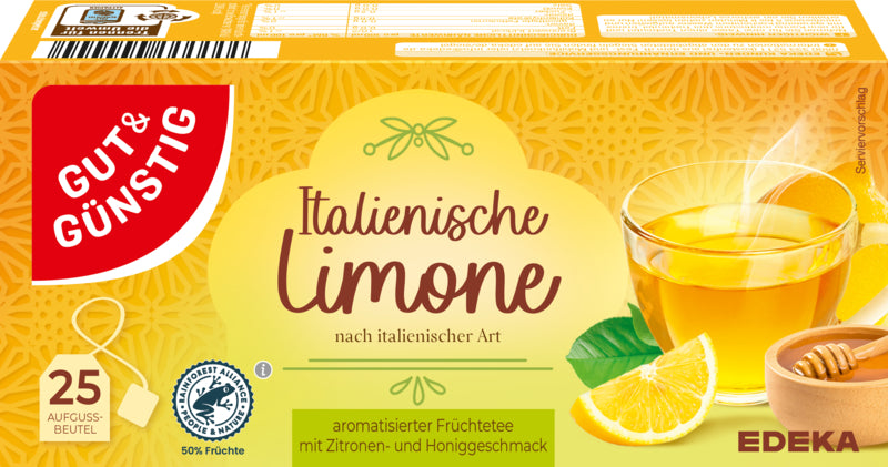 GUT&GÜNSTIG italienische Limone Tee 25x2,5g