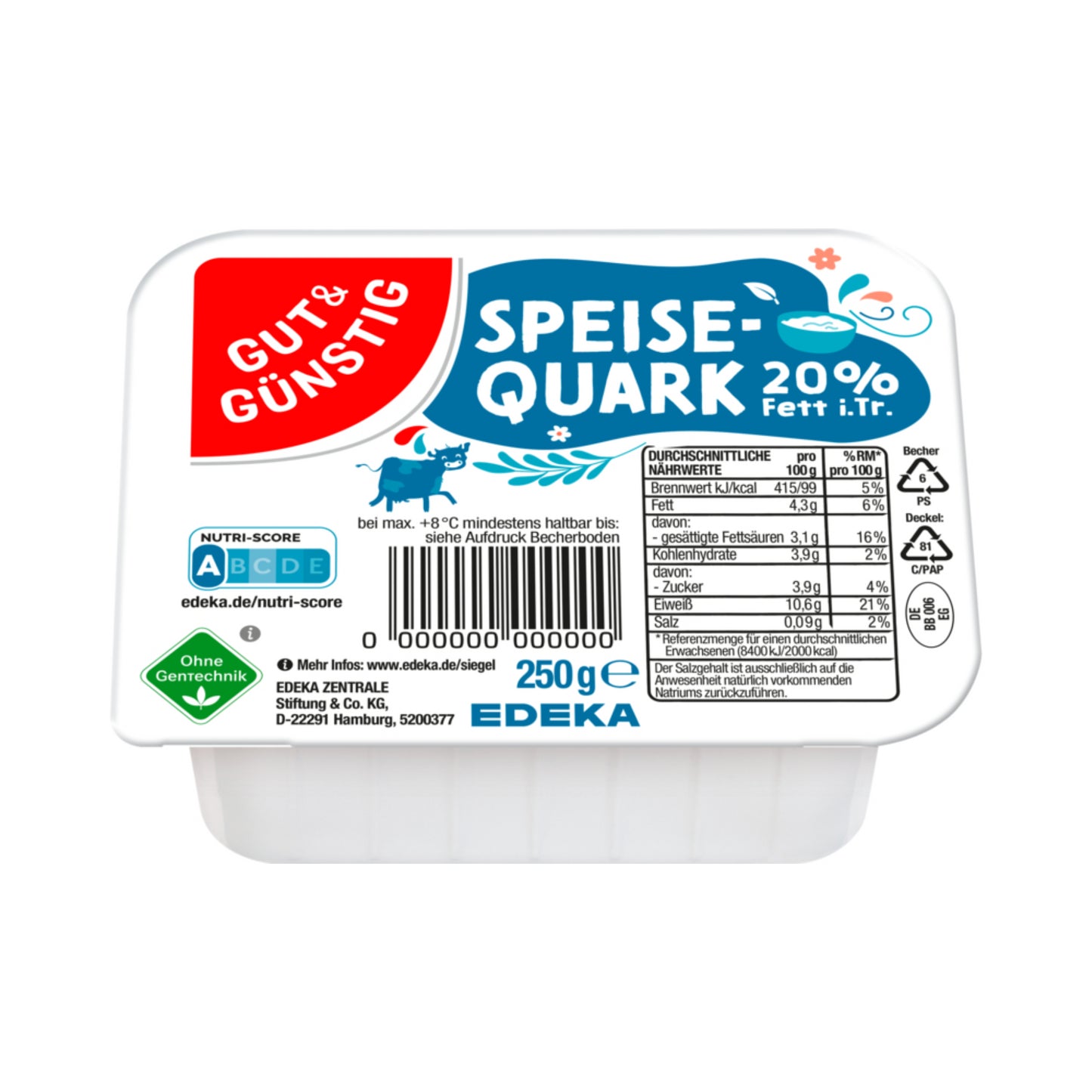 GUT&GÜNSTIG Speisequark 20% 250g VLOG