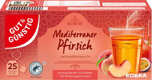 GUT&GÜNSTIG mediterraner Pfirsich Tee 25x2,5g