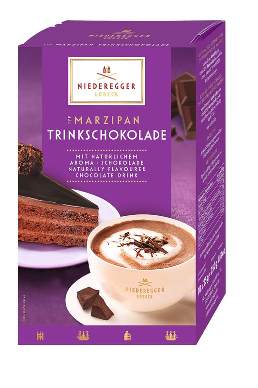 Niederegger Marzipan Trinkschokolade 10 Stick-Portionsbeutel 250g