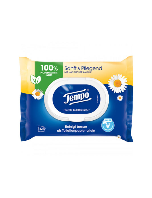 Tempo Sanft&Pflegend Toilettenpapier feucht Kamille 42BL