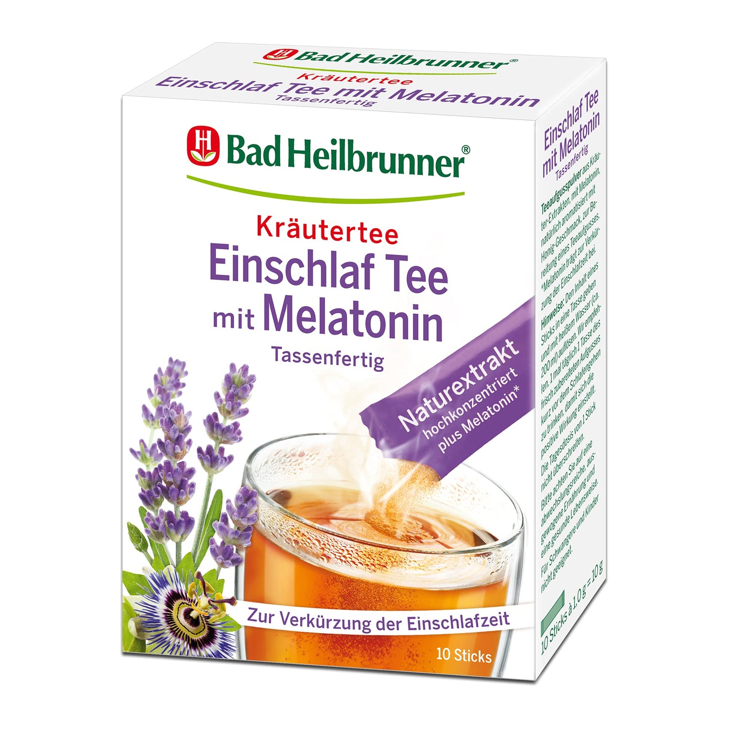 Bad Heilbrunner Einschlaf Tee mit Melatonin im Stick 10ST 10g