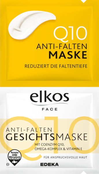 EDEKA elkos FACE Gesichtsmaske Anti Age Q10 2x8ml