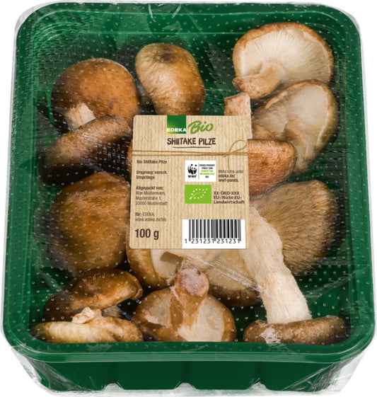 Bio EDEKA Shiitake Pilze mittel (30-60mm) Deutschland 100g Foodtainer
