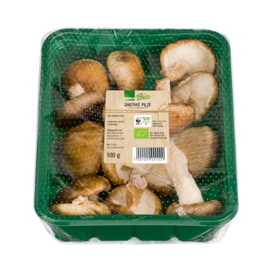 Bio EDEKA Shiitake Pilze mittel (30-60mm) Deutschland 100g Foodtainer