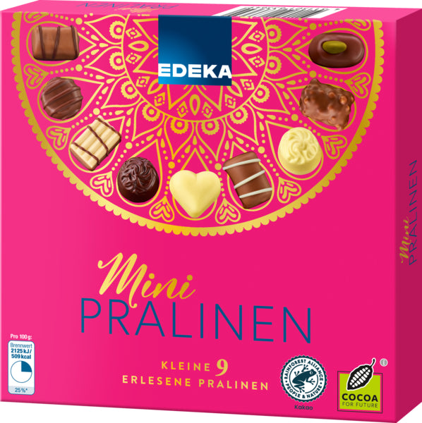 EDEKA Minipralinen Mischung 16 Pralinen in 9 Variationen 100g