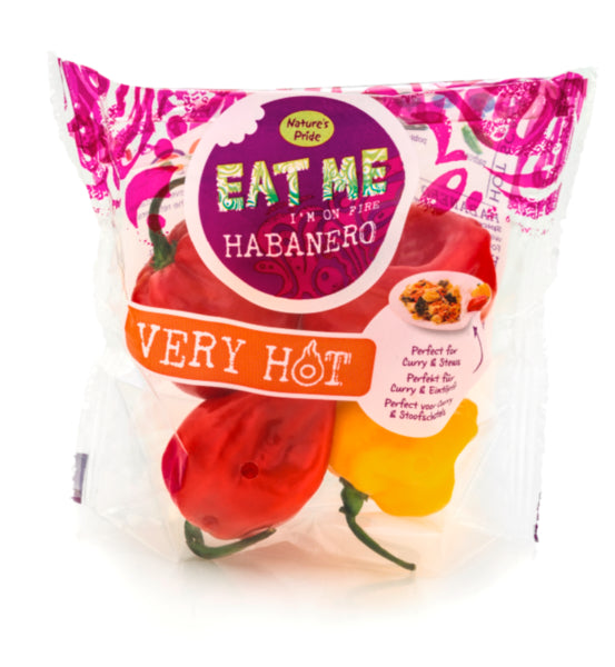 Habanero Mix rot/gelb Mix von EU- und Nicht-EU-Obst u.-Gemüse Klasse I 75g Flowpack