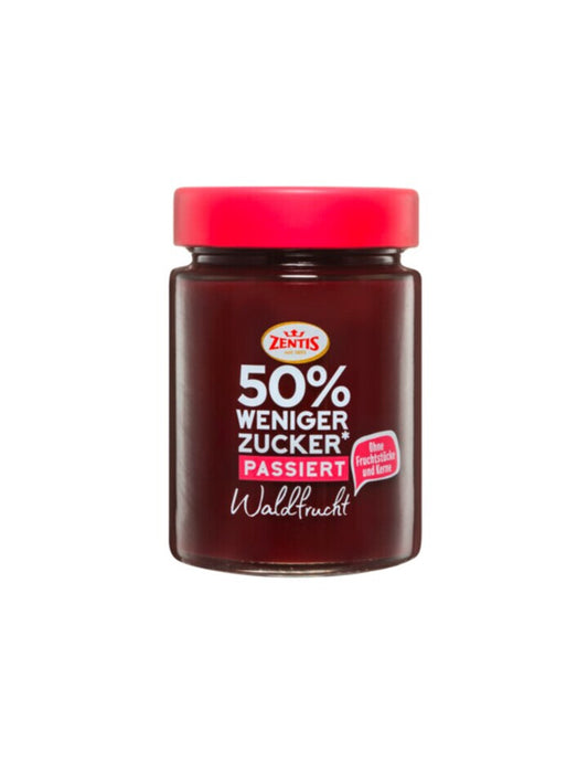 Zentis 50% weniger Zucker Fruchtaufstrich Waldfrucht passiert 195g