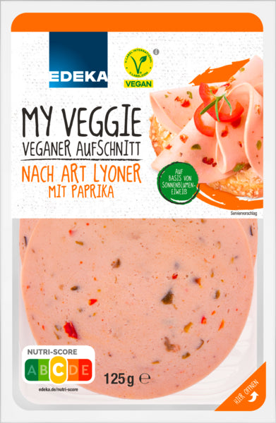 EDEKA My Veggie Vegane Lyoner pikante Paprika 125g