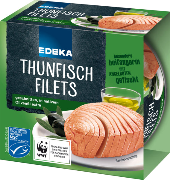 MSC EDEKA Thunfischfilets in Olivenöl 185g