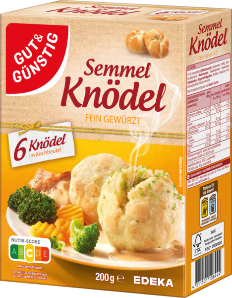 GUT&GÜNSTIG Semmel-Knödel im Kochbeutel 200g