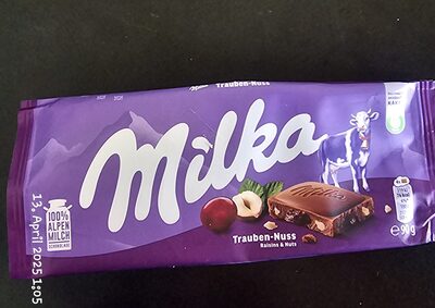 Milka Schokoladentafel Nüssen und Rosinen 90g
