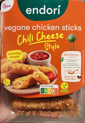 Endori Vegane Chicken Sticks Chili Cheese Style 180g