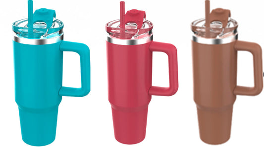 GUT&GÜNSTIG Thermobecher XXL mit Strohalm 1,2l