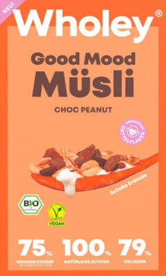 Bio Wholey Good Mood Müsli Choc Peanut 375g